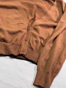 Brown V-Neck Cardigan