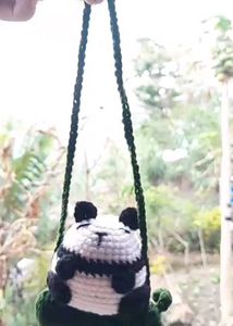 Panda Car Hanger/bagcharm Handmade