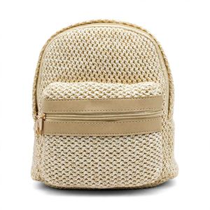 Straw Weave Mini Backpack