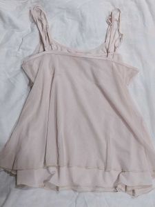 Blush pink beaded babydoll top 🩷