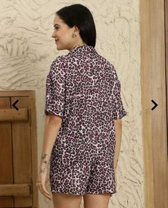 Leopard Print Sleep Set - Top &amp; Shorts