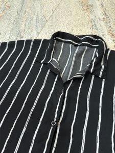 Stylish Black &amp; White Striped Shirt