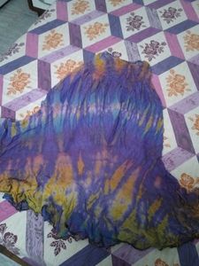 Boho Watercolor Print Midi Skirt