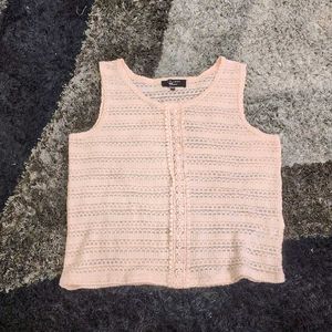 New Look Peach Crochet Tank