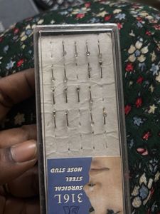assorted Surgical Steel Nose Studs Collection