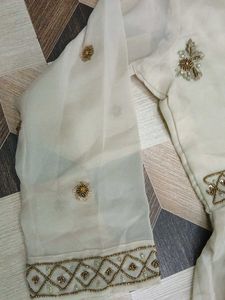 Elegant Cream Ethnic Gown