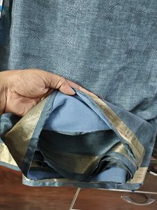Grey embellished formal saree