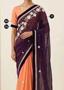 Elegant Embroidered Saree with Blouse