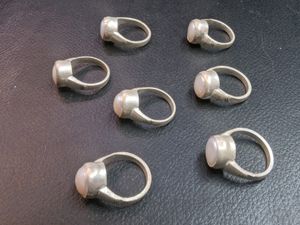 Pure Hand made Silver Shanti Moti Ring