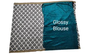 Combo 4 Sarees - WhitePeacockBlue + RedGreenZari