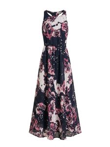 Floral Print Sleeveless Maxi Dress