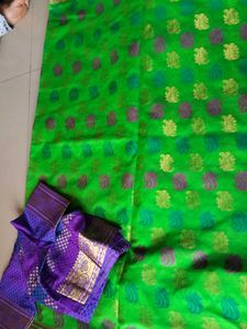 Vibrant Purple Saree with Blouse