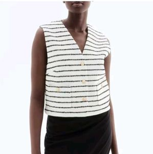 Women white/striped Boulce waistcoat