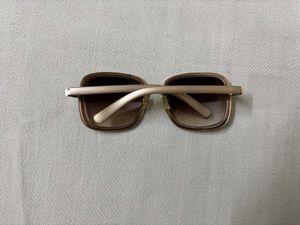 Gradient Gold Square Sunglasses