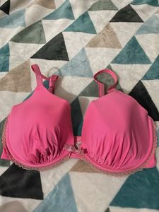 Hunkemoller Pink Lace Trim Bra