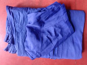 Royal Blue Stretchable Blouse and peticoat