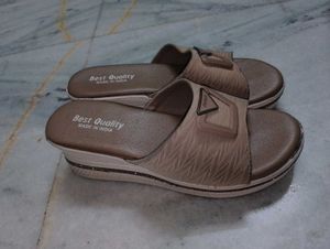 Stylish Beige Wedge Sandals