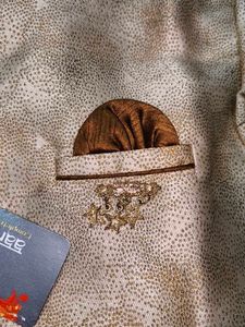 Boys Ethnic Kurta Dhoti Set | Gold &amp; Brown Festive