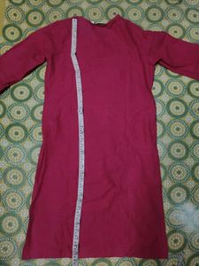 Pink Kurta with Gold Embellishments