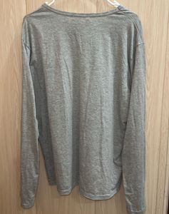 Grey Long Sleeve Graphic Top