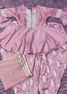 Dhoti N Frock Kurti With Dupatta Set
