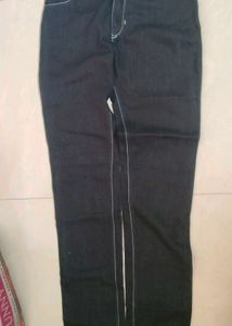 Dark Black Denim Jeans