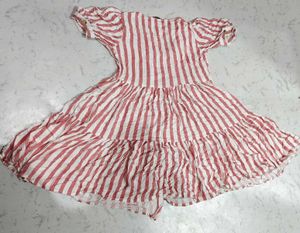 Striped Tiered Midi Dress