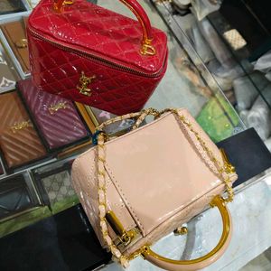 Quilted Vanity Bag with Chain