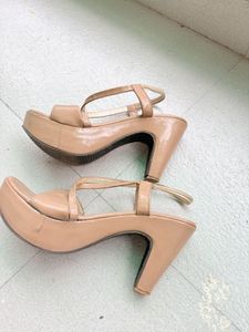 Chic Beige Platform Heels