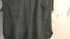 Woolen Olive Green Button-Back Dress