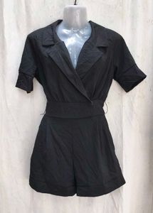 668. Chic Black Blazer Romper