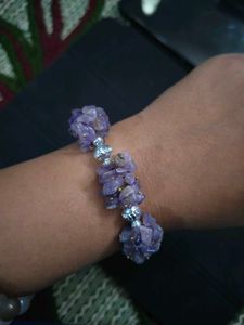 Amethyst Gemstone Crystal Bracelet