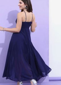 Elegant Navy Blue Maxi Dress