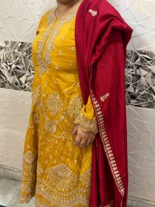 Stunning Yellow Embroidered Kurta Set