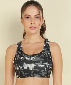 PUMAWomen Sports Lightly Padded Bra (Black, Grey)