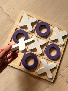 Classic Wooden Tic Tac Toe Game