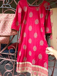 Pure Red Beautiful Kurta With Churidr Nd Dupata♥♥️