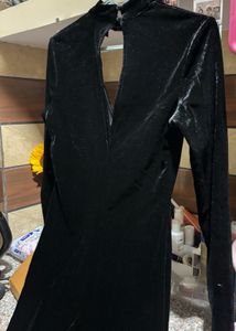 Black Velvet Mini Dress