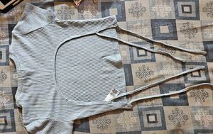 Ribbed Backless Crop Top with Tie Detail