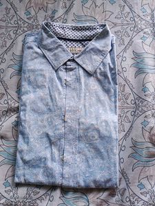 Celio Orvis Light Blue Paisley Button-Down