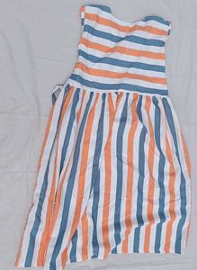 Striped Casual Midi Dress