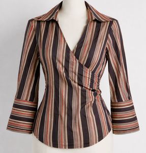 Stylish Striped Wrap shirt