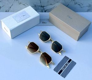 Dior Octagonal Sunglasses - Gold/Black
