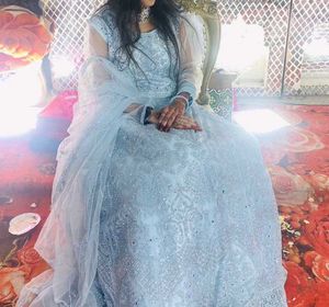 elegant blue lehenga choli with dupatta