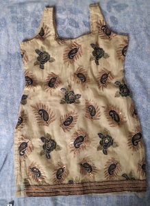 Embroidered Beige Ethnic Blouse