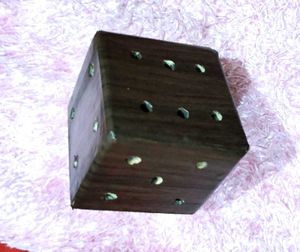Big Wooden Dice Showpiece