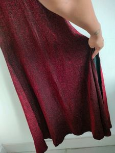 Shimmer Maroon Senorita Dress