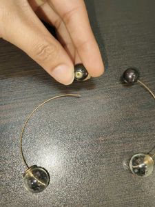 Beaded thread earrings