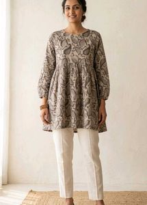 Paisley Print Cotton Kurta