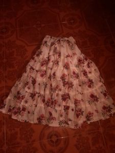 2000s Y2k FlowyTiered Floral Midi Skirt